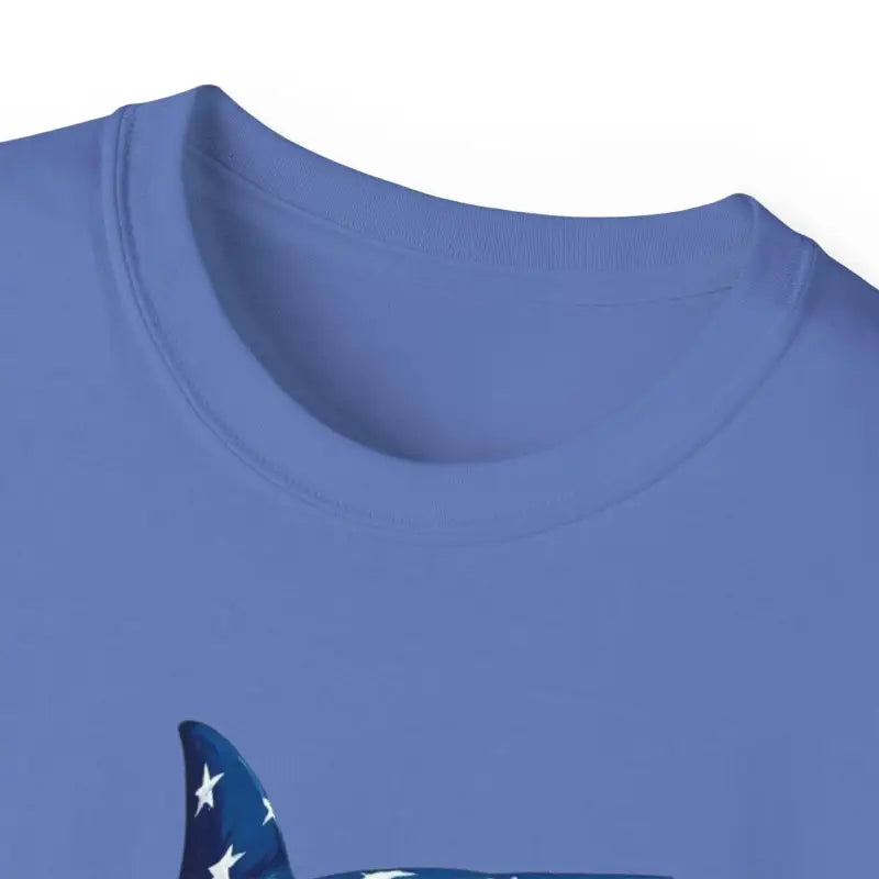 American Flag Shark Design Ultra Cotton Unisex T Shirt - Ocean State Styles