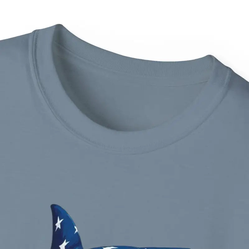 American Flag Shark Design Ultra Cotton Unisex T Shirt - Ocean State Styles