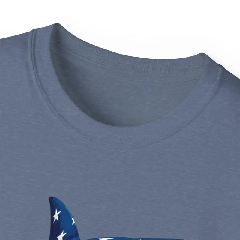 American Flag Shark Design Ultra Cotton Unisex T Shirt - Ocean State Styles