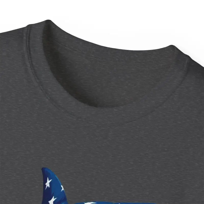 American Flag Shark Design Ultra Cotton Unisex T Shirt - Ocean State Styles