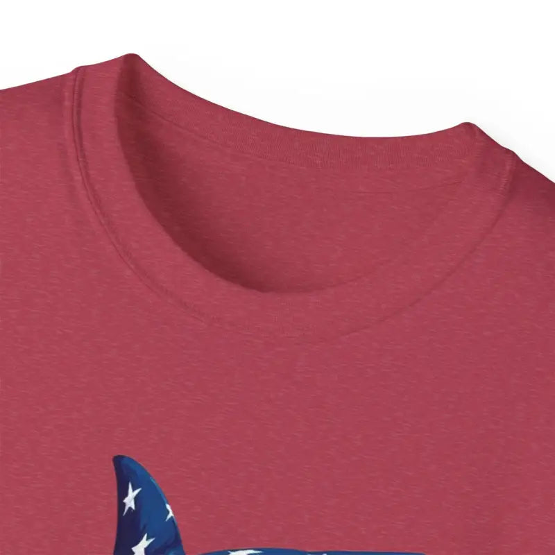 American Flag Shark Design Ultra Cotton Unisex T Shirt - Ocean State Styles