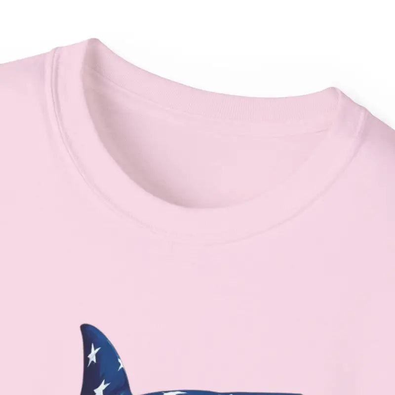 American Flag Shark Design Ultra Cotton Unisex T Shirt - Ocean State Styles