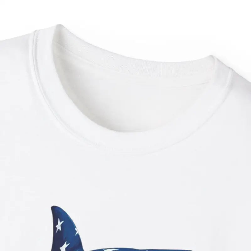 American Flag Shark Design Ultra Cotton Unisex T Shirt - Ocean State Styles