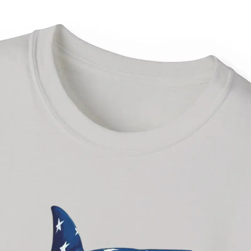 American Flag Shark Design Ultra Cotton Unisex T Shirt - Ocean State Styles
