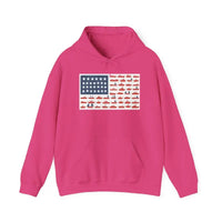 American Ship Flag Hooded Sweatshirt for Cozy Style Comfort - Ocean State Styles
