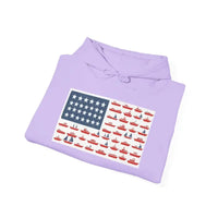 American Ship Flag Hooded Sweatshirt for Cozy Style Comfort - Ocean State Styles