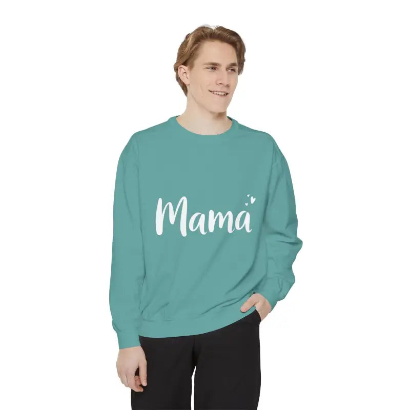 Teal Mama sweatshirt from Assorted Mama Sweatshirts in Teal Green and Pink collection