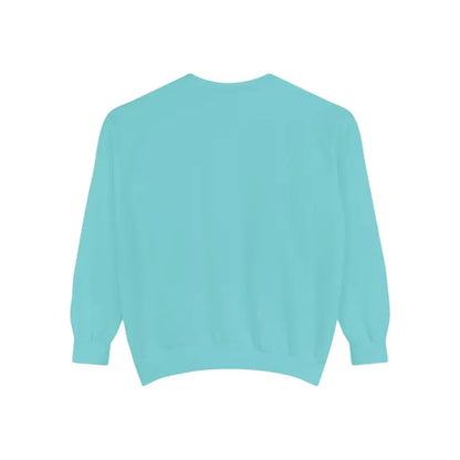 Aqua crewneck sweatshirt displayed in Assorted Mama Sweatshirts in Teal Green and Pink