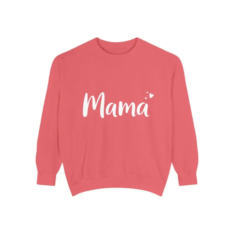 Pink sweatshirt with Mama graphic from Assorted Mama Sweatshirts in Teal Green and Pink