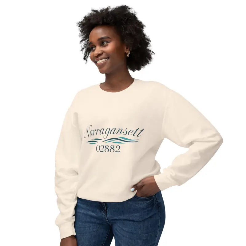 Assorted Unisex Lightweight Crewneck Sweatshirts in Peach Yellow Narragansett and Light Blue - Ocean State Styles