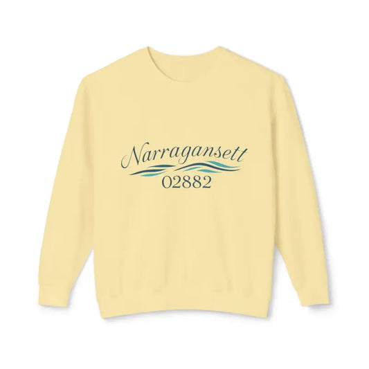 Assorted Unisex Lightweight Crewneck Sweatshirts in Peach Yellow Narragansett and Light Blue - Ocean State Styles