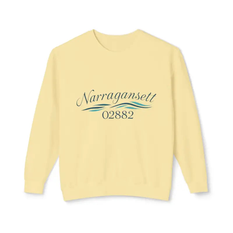Assorted Unisex Lightweight Crewneck Sweatshirts in Peach Yellow Narragansett and Light Blue - Ocean State Styles