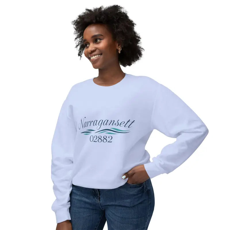 Assorted Unisex Lightweight Crewneck Sweatshirts in Peach Yellow Narragansett and Light Blue - Ocean State Styles