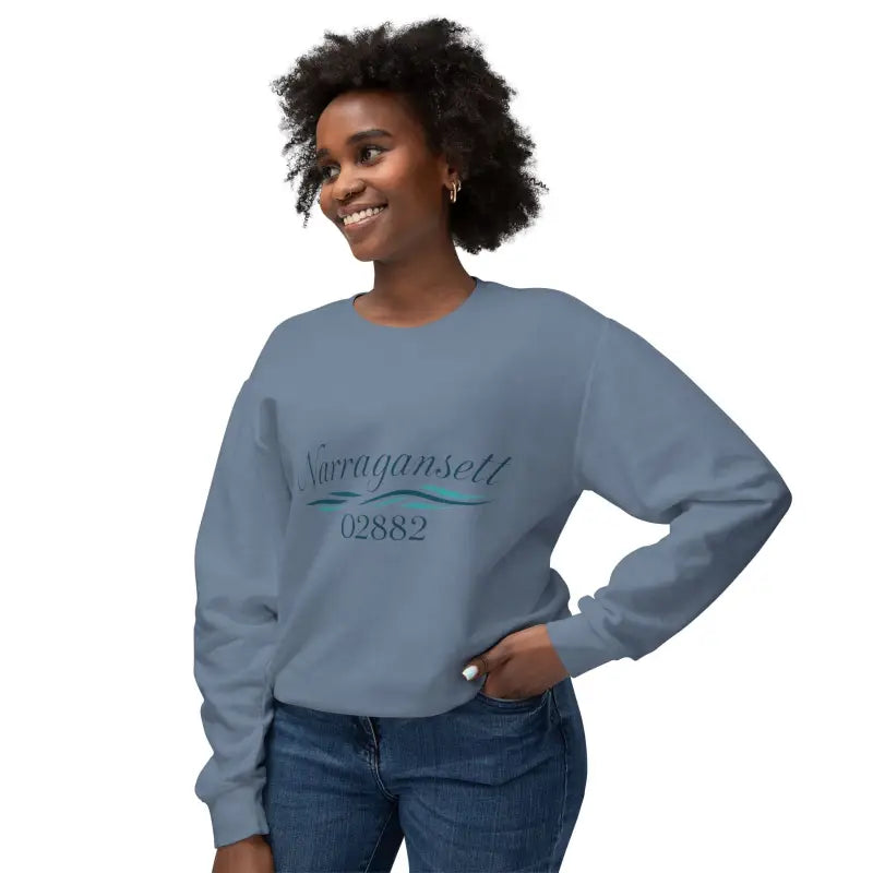 Assorted Unisex Lightweight Crewneck Sweatshirts in Peach Yellow Narragansett and Light Blue - Ocean State Styles