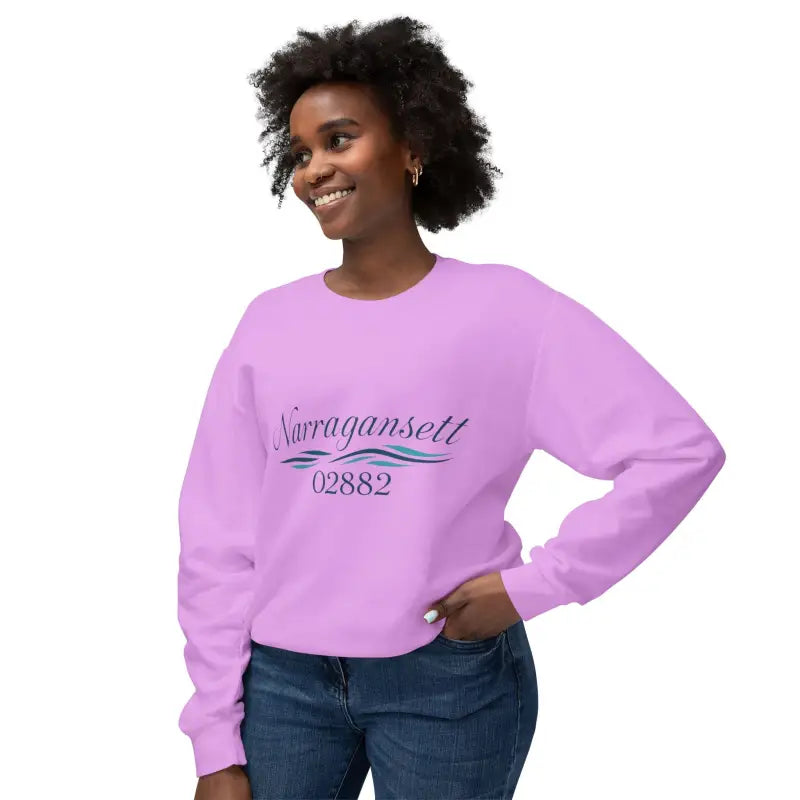 Assorted Unisex Lightweight Crewneck Sweatshirts in Peach Yellow Narragansett and Light Blue - Ocean State Styles