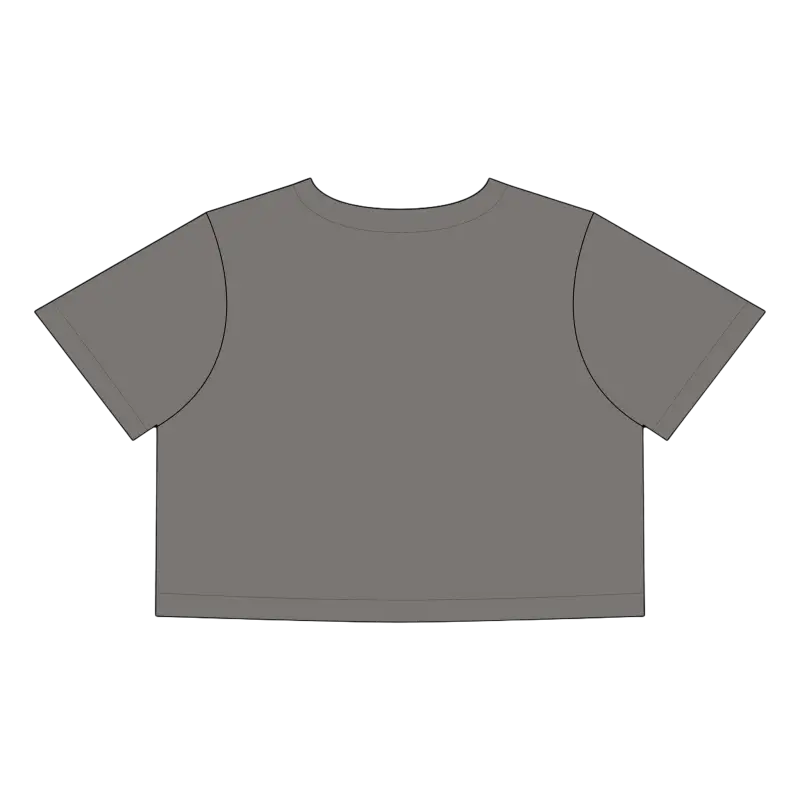 Gray cropped t-shirt from Beach Graphic Crop Tops collection, featuring a stylish design
