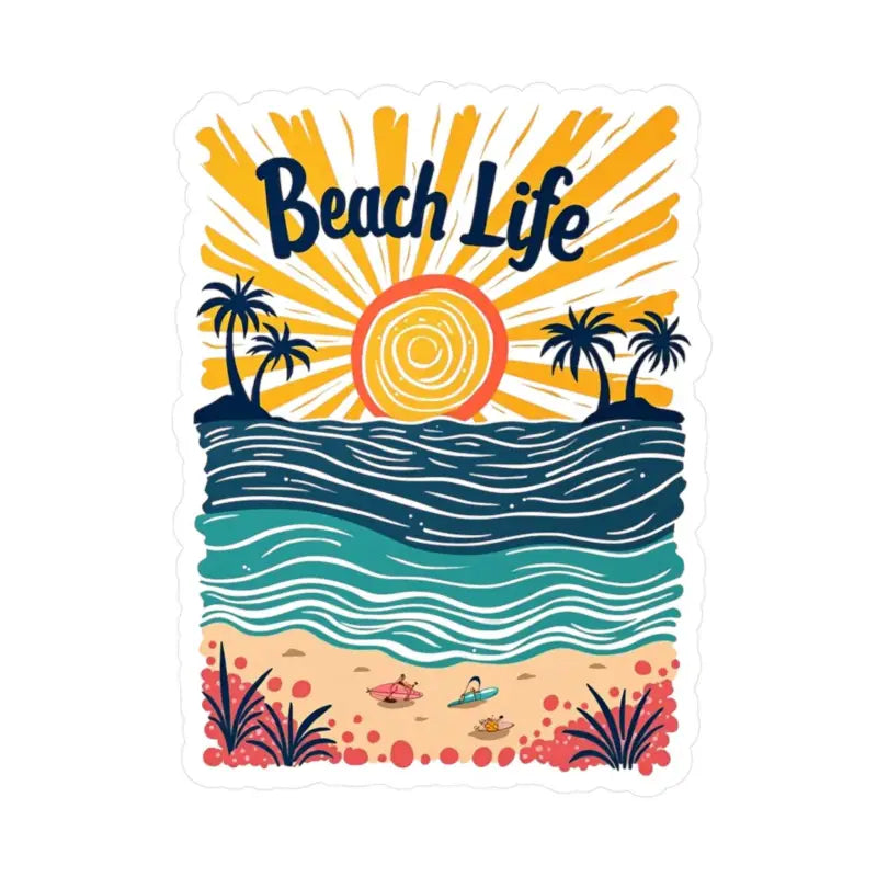 Beach Life Sticker Coastal Adventure Vinyl Decal - Ocean State Styles