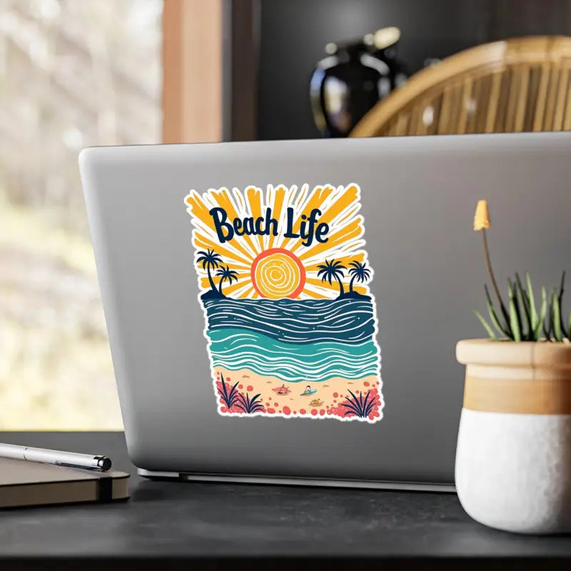 Beach Life Sticker Coastal Adventure Vinyl Decal - Ocean State Styles