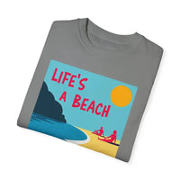 Beach Scene Graphic T-Shirt in Yellow Coral and Teal - Ocean State Styles