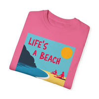 Beach Scene Graphic T-Shirt in Yellow Coral and Teal - Ocean State Styles