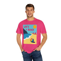 Beach Scene Graphic T-Shirt in Yellow Coral and Teal - Ocean State Styles