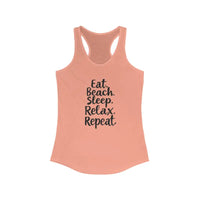 Beach Vibes Racerback Tank Top Eat Beach Sleep Relax Repeat - Ocean State Styles
