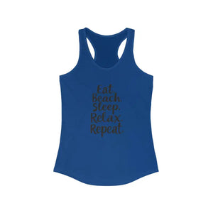 Beach Vibes Racerback Tank Top Eat Beach Sleep Relax Repeat - Ocean State Styles