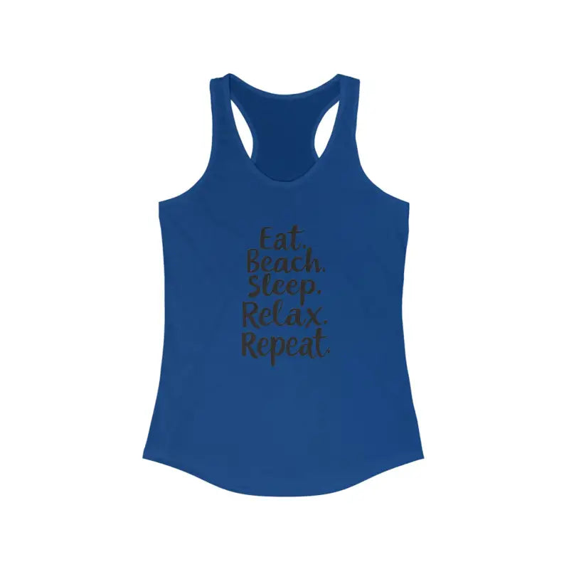 Beach Vibes Racerback Tank Top Eat Beach Sleep Relax Repeat - Ocean State Styles