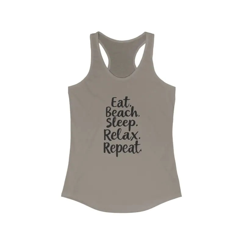 Beach Vibes Racerback Tank Top Eat Beach Sleep Relax Repeat - Ocean State Styles