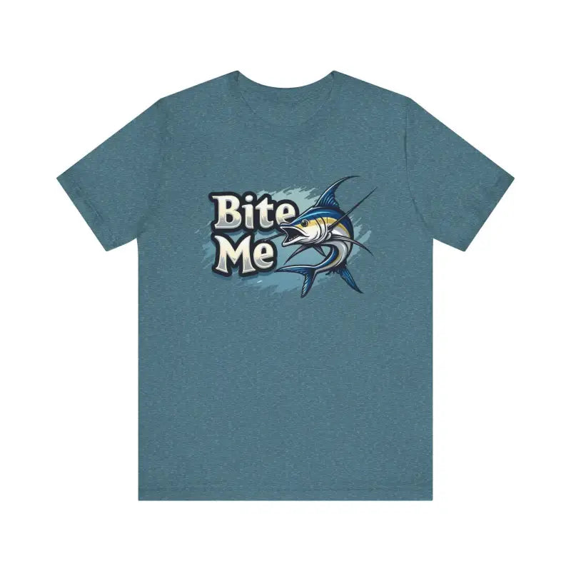 Bite Me Unisex Fish Graphic Tee Casual Style Fashion - Ocean State Styles