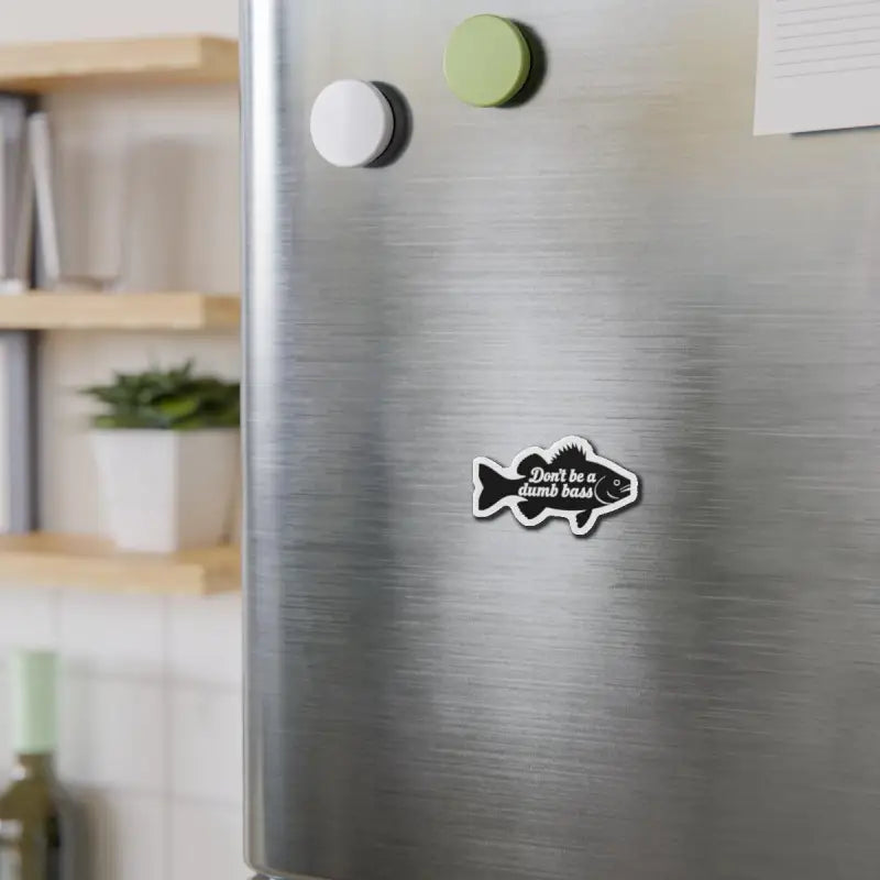 Black Fish Magnet with White Border for Decorative Home Use