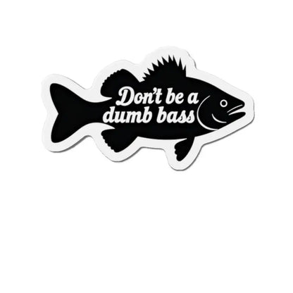 Black fish sticker with white border featuring die cut design, ideal for home decor