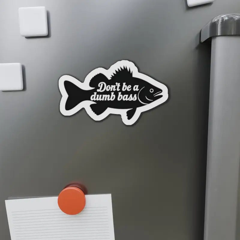 Fish-shaped magnet for Black Fish Sticker with White Border Die Cut Magnet Home Decor