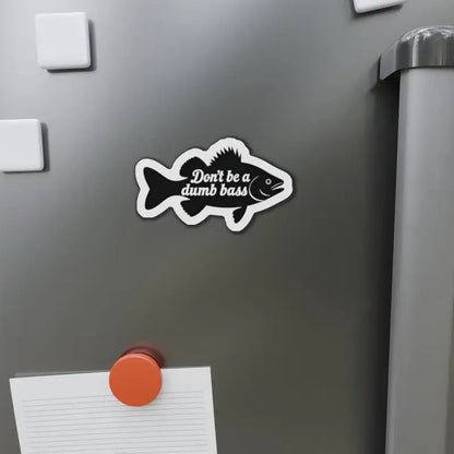 Fish-shaped magnet in Black Fish Sticker with White Border Die Cut Magnet Home Decor