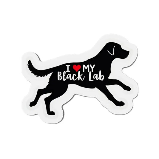 Black Lab Die Cut Magnet for Dog Lovers and Gifts - Ocean State Styles