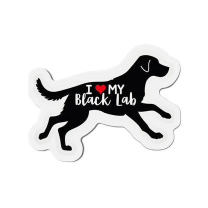 Black Labrador sticker featured on Black Labrador Silhouette Die Cut Magnet product
