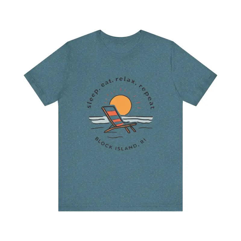 Block Island Beach Vibes Unisex Tee for Relaxed Living - Ocean State Styles