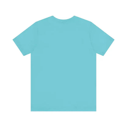 Aqua-colored Block Island Beach Vibes Unisex Tee displayed on a neutral background