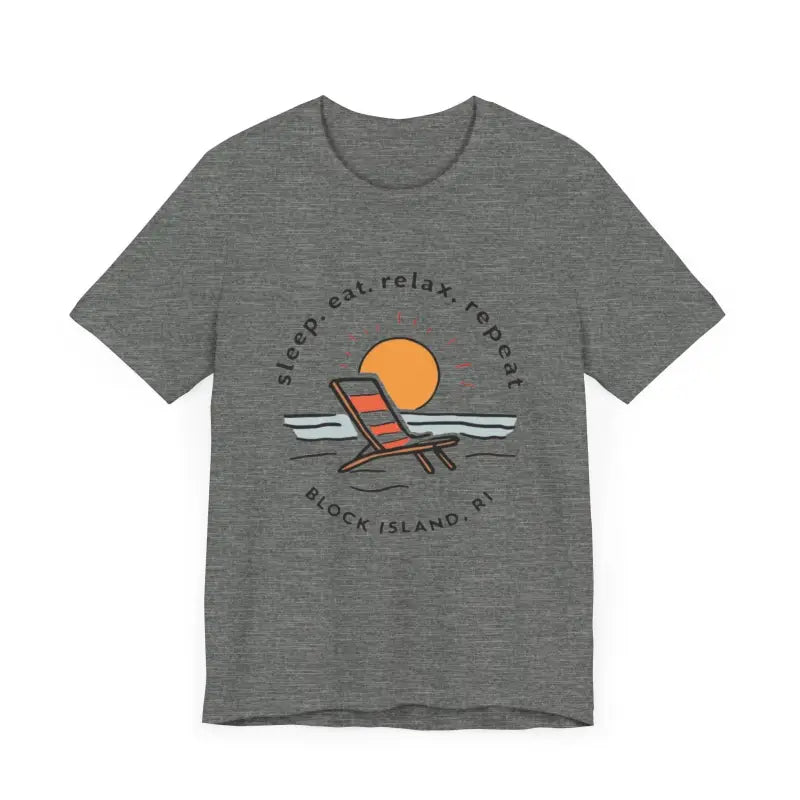 Block Island Beach Vibes Unisex Tee for Relaxed Living - Ocean State Styles