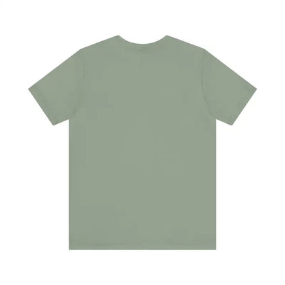 Sage green Block Island Beach Vibes Unisex Tee displayed on a neutral background
