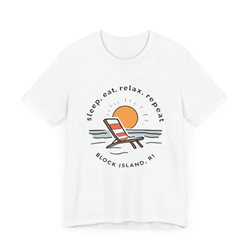 Block Island Beach Vibes Unisex Tee for Relaxed Living - Ocean State Styles