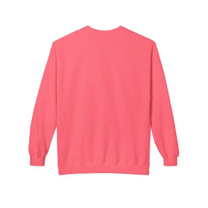 Plain coral pink long-sleeved crewneck sweatshirt from Block Island Crewneck collection