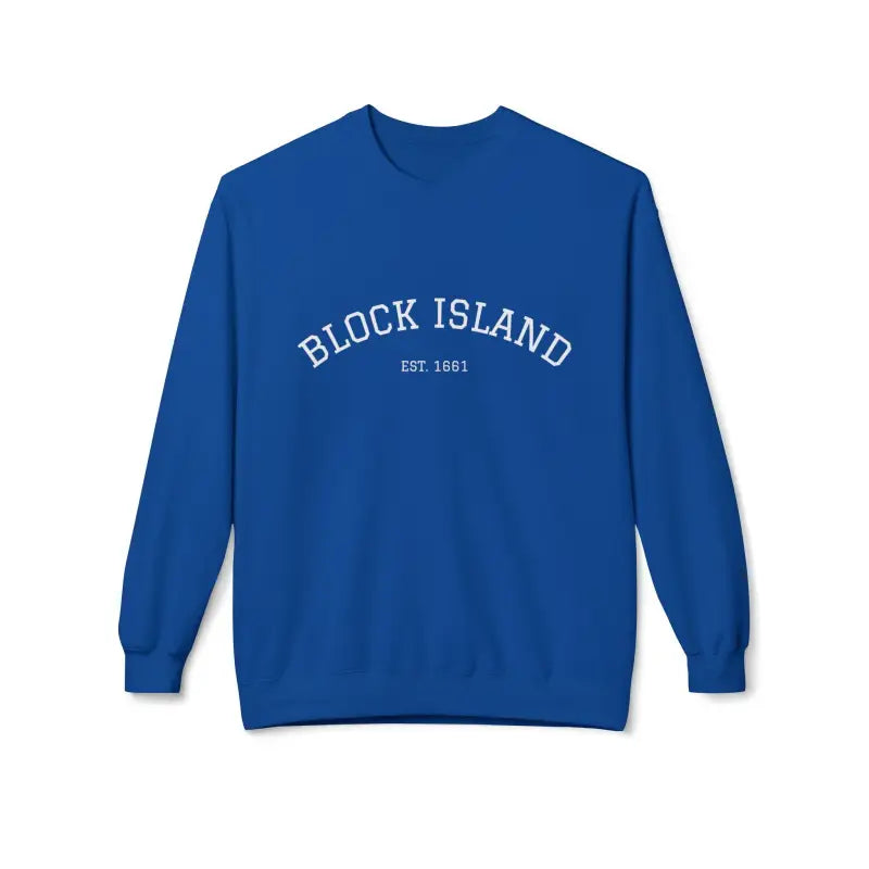Blue long-sleeved crewneck sweatshirt from Block Island collection in Light Blue color