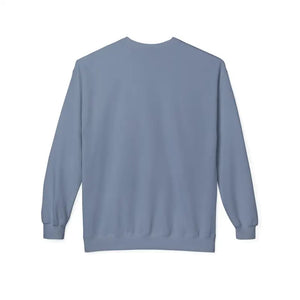 Light blue crewneck sweatshirt from Block Island collection in coral pink beige and light blue