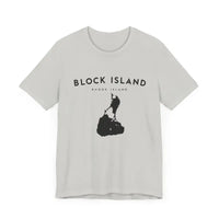 Block Island Design T-Shirt in Gray Light Green and Mint for Coastal Vibes - Ocean State Styles