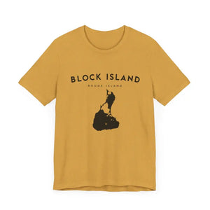 Block Island Design T-Shirt in Gray Light Green and Mint for Coastal Vibes - Ocean State Styles