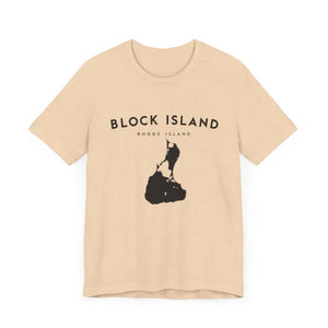 Block Island Design T-Shirt in Gray Light Green and Mint for Coastal Vibes - Ocean State Styles