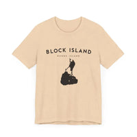 Block Island Design T-Shirt in Gray Light Green and Mint for Coastal Vibes - Ocean State Styles