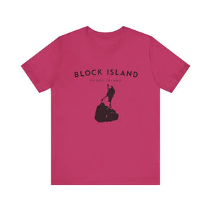 Block Island Design T-Shirt in Gray Light Green and Mint for Coastal Vibes - Ocean State Styles