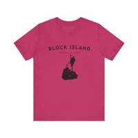 Block Island Design T-Shirt in Gray Light Green and Mint for Coastal Vibes - Ocean State Styles